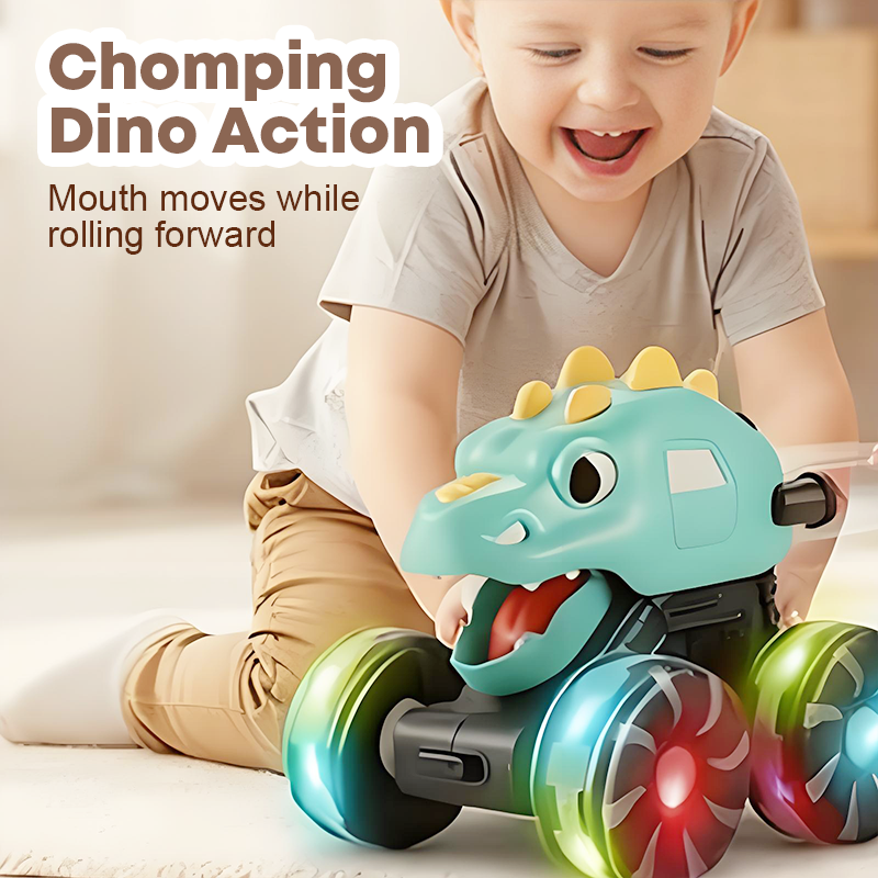 Coche de juguete dinosaurio Press & Go con luces