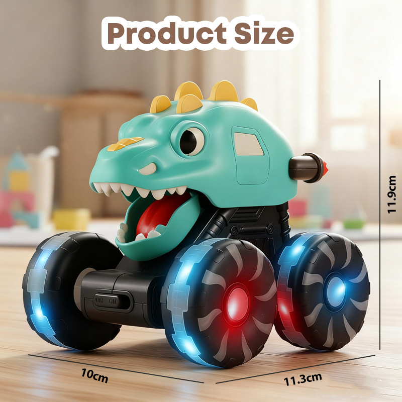 Coche de juguete dinosaurio Press & Go con luces