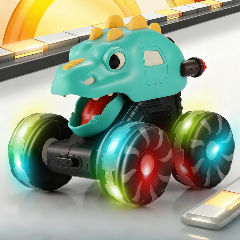 Coche de juguete dinosaurio Press & Go con luces