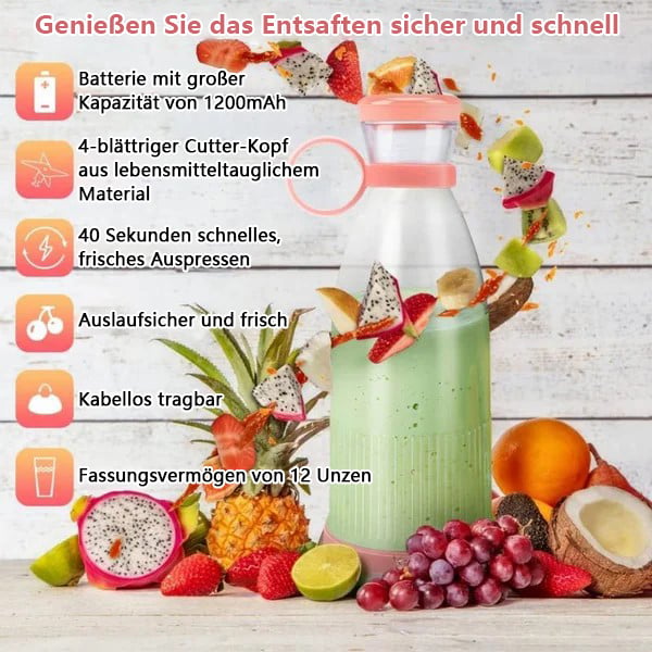 🎄 Ofertas especiales para Navidad 🎄 Extractor de jugo portátil más vendido | 🌟 ¡Disfruta de jugo fresco en cualquier momento y en cualquier lugar!