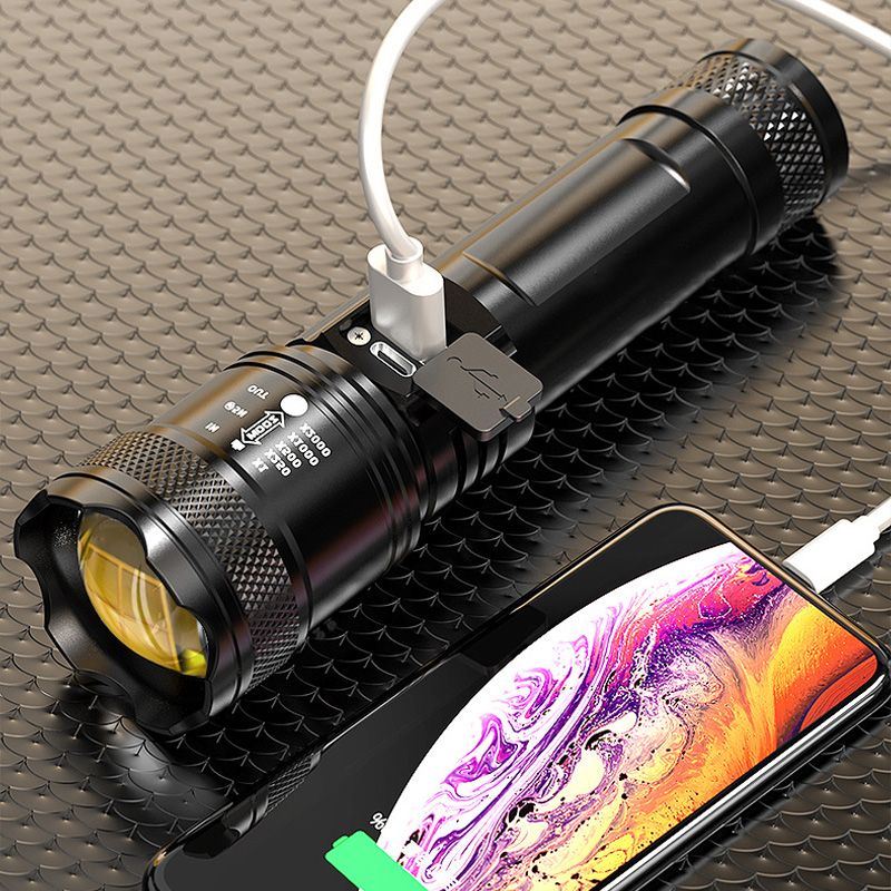 🔦🔥 Linterna Superpotente con Zoom – Iluminación Intensa y Alcance Ajustable ✨