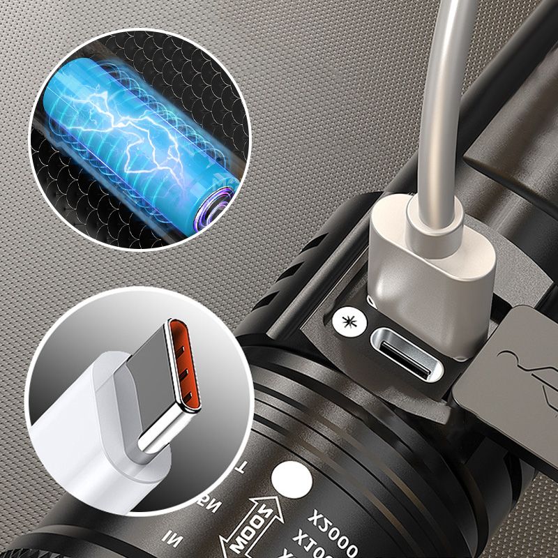 🔦🔥 Linterna Superpotente con Zoom – Iluminación Intensa y Alcance Ajustable ✨