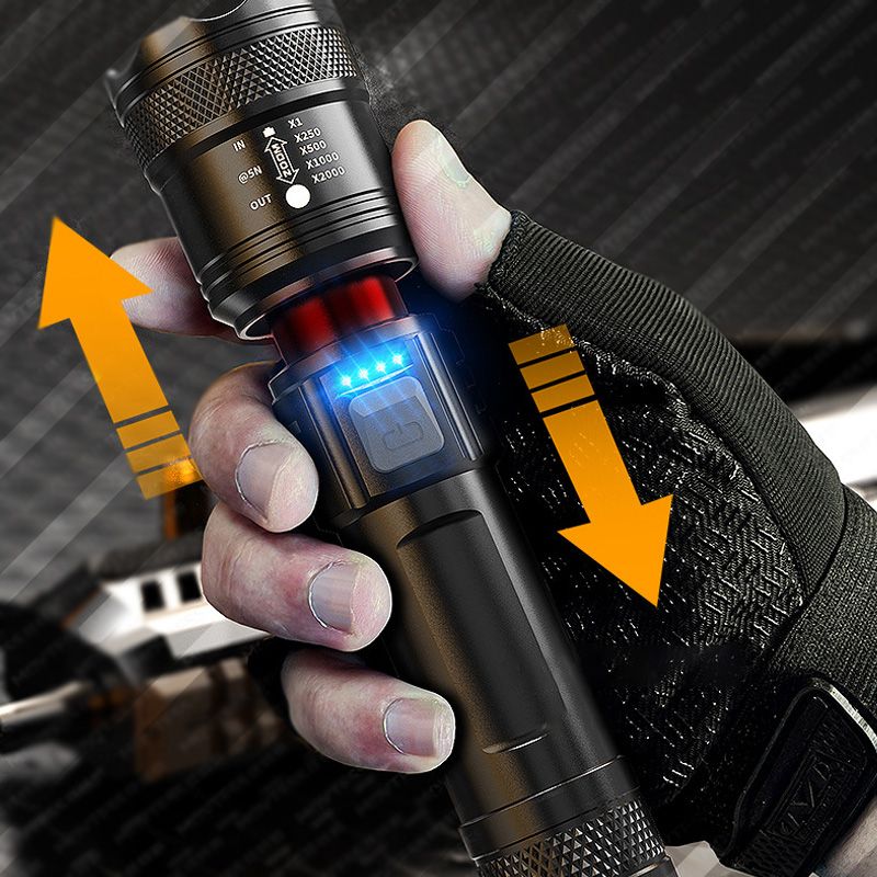 🔦🔥 Linterna Superpotente con Zoom – Iluminación Intensa y Alcance Ajustable ✨