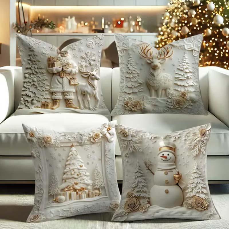 🎄 ¡OFERTA NAVIDAD! 50% en TODO + 🎁❄️🎅Elegantes fundas de almohada decorativas navideñas