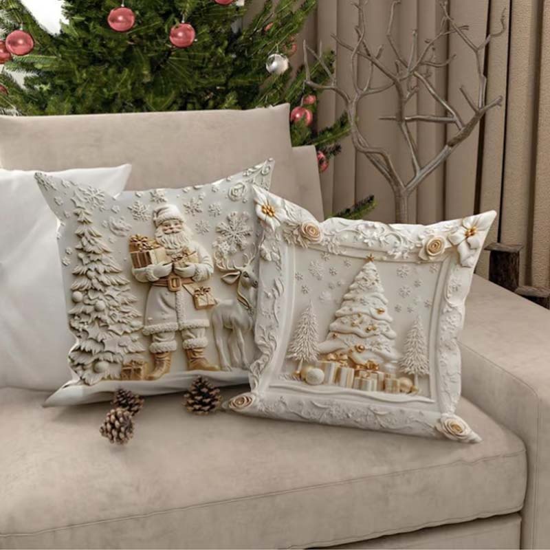 🎄 ¡OFERTA NAVIDAD! 50% en TODO + 🎁❄️🎅Elegantes fundas de almohada decorativas navideñas