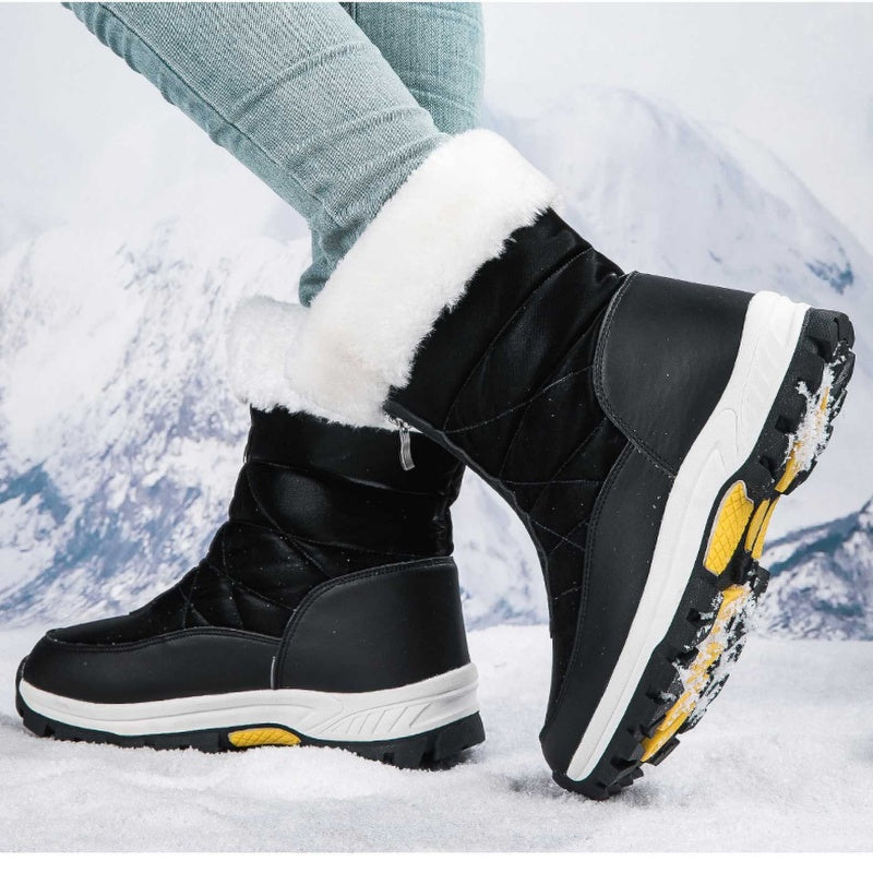 👢 69% DE DESCUENTO! ✨ Botas de Nieve para Mujer con Cremallera - Aislamiento Térmico y Suela Antideslizante para Climas Invernales Extremos ❄️🔒