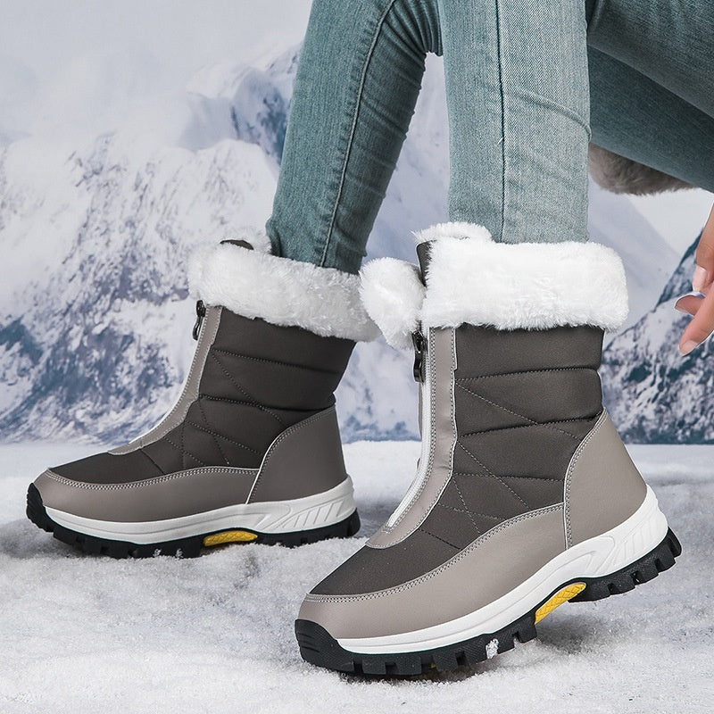 👢 69% DE DESCUENTO! ✨ Botas de Nieve para Mujer con Cremallera - Aislamiento Térmico y Suela Antideslizante para Climas Invernales Extremos ❄️🔒