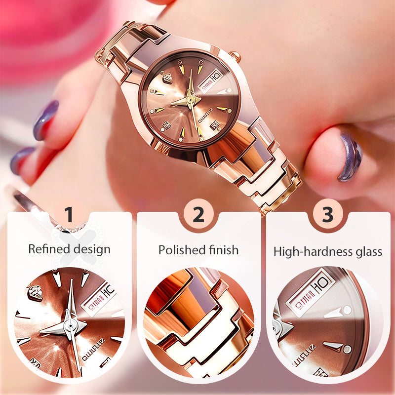 Reloj elegante e impermeable para mujer