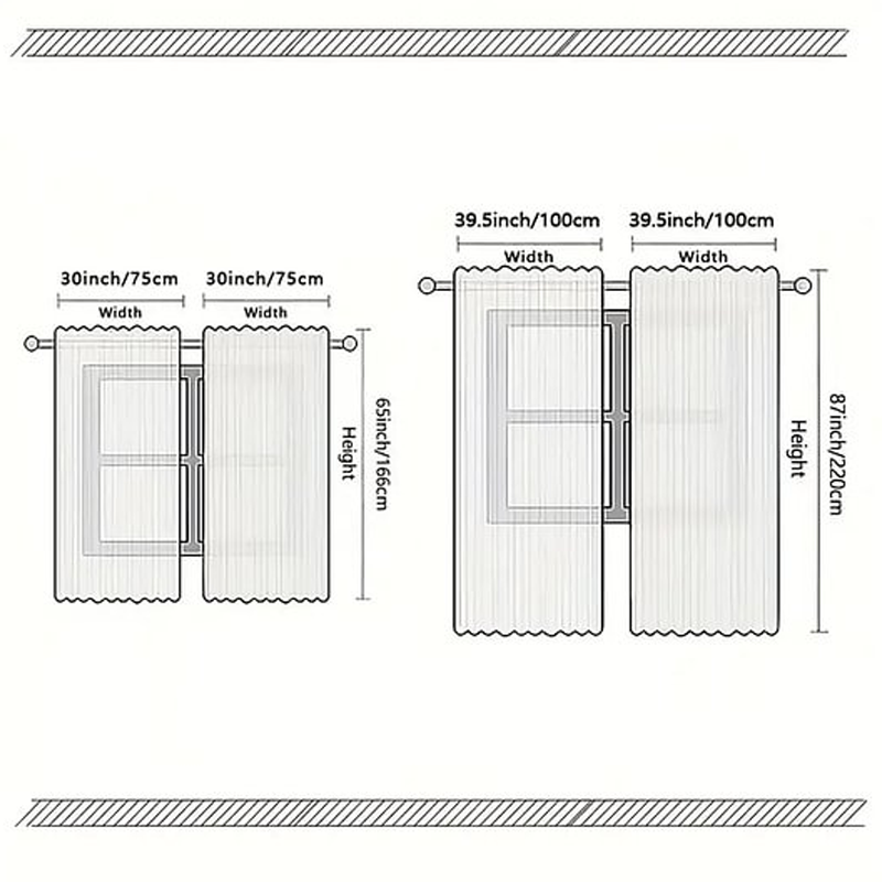 🎄 ¡OFERTA NAVIDAD! 50% en TODO + 🎁❄️🎅Juego de 2 Cortinas de Ventana de Navidad para Decoración del Hogar