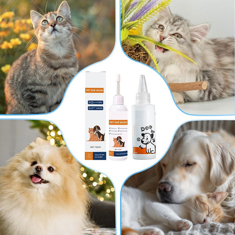 🐾 ¡COMPRA 2 LLEVA 3! ✨ Limpiador de Oídos para Mascotas - Fórmula Suave con Aloe Vera para Prevenir Infecciones y Malos Olores en Perros y Gatos 🌿👂