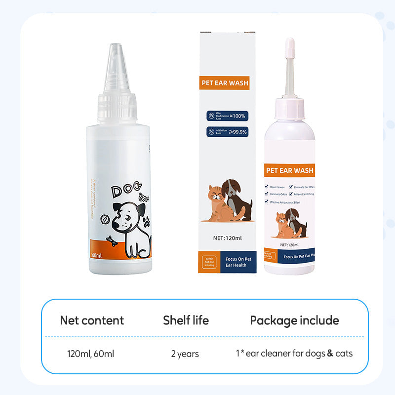 🐾 ¡COMPRA 2 LLEVA 3! ✨ Limpiador de Oídos para Mascotas - Fórmula Suave con Aloe Vera para Prevenir Infecciones y Malos Olores en Perros y Gatos 🌿👂
