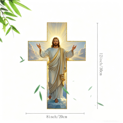 ✝️¡COMPRA 3 LLEVA 4!✨Decoración Retro de Cruz de Jesús para la Pared - Diseño Vintage en Madera con Simbolismo de Fe para un Hogar Espiritual🌟🕊️