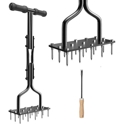 Herramienta aireadora de césped con púas