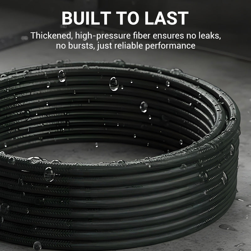 💧 Triple-layer burst-proof hose – PVC & stainless steel. Universal connector, easy install. Perfect for heavy-duty cleaning! 🚿🔧