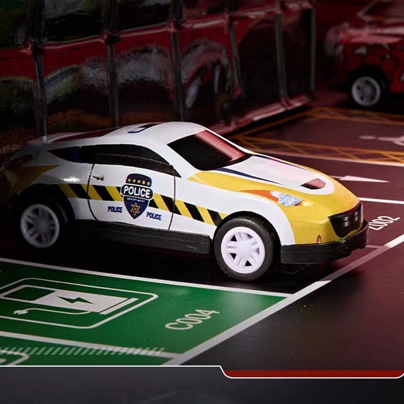 🎄 ¡PROMOCIÓN DE NAVIDAD 60% DE DESCUENTO! ✨ 48 Mini Coches de Juguete con Garaje Incorporado - Juego Interactivo con Efectos de Sonido y Pistas de Carreras para Niños 🚗