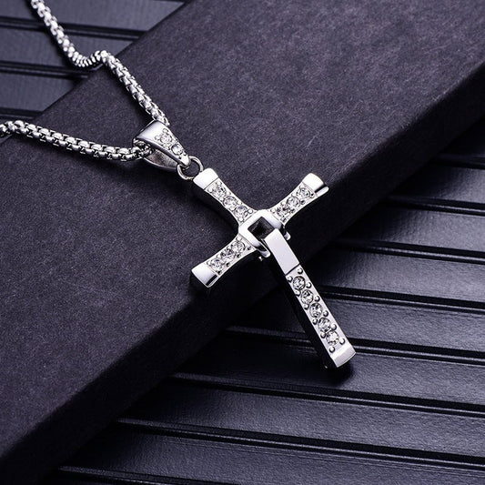 Collar con Dije de Cruz Unisex para Hombre y Mujer