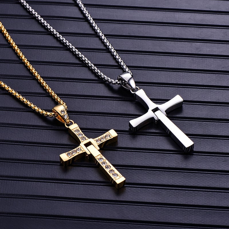 Collar con Dije de Cruz Unisex para Hombre y Mujer