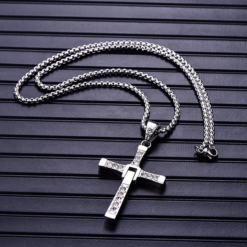 Collar con Dije de Cruz Unisex para Hombre y Mujer