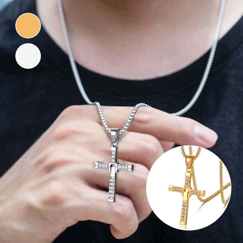 Collar con Dije de Cruz Unisex para Hombre y Mujer