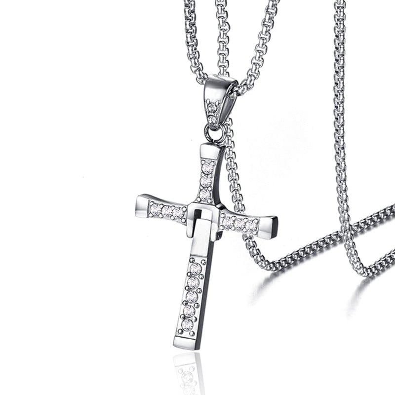 Collar con Dije de Cruz Unisex para Hombre y Mujer