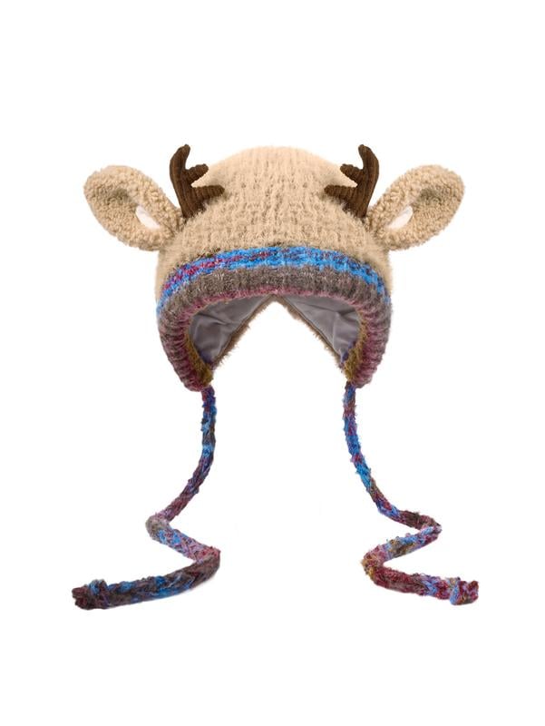 Gorro Festivo con Cuernos de Reno para Navidad