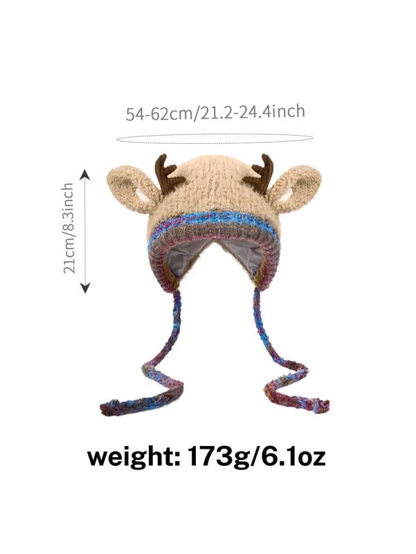 Gorro Festivo con Cuernos de Reno para Navidad