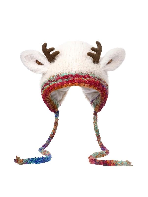 Gorro Festivo con Cuernos de Reno para Navidad