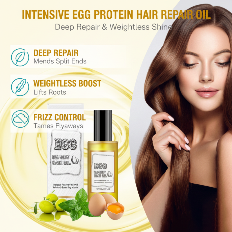 🔥 Aceite Reparador para Cabello con Proteína de Huevo Intensiva | Compra 2 Lleva 1 Gratis ✨