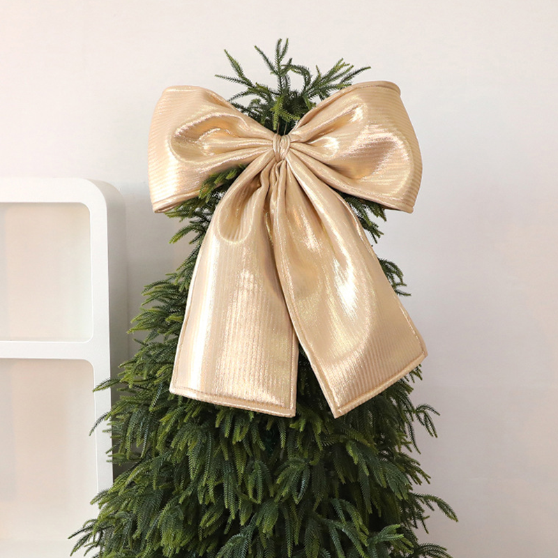 Adorno de lazo navideño con cintas largas