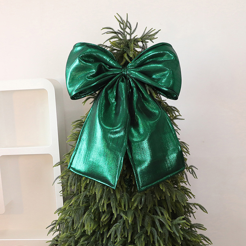 Adorno de lazo navideño con cintas largas