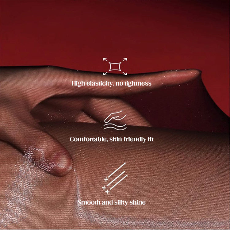 Medias transparentes brillantes para mujer: resistentes a enganches y antideslizantes
