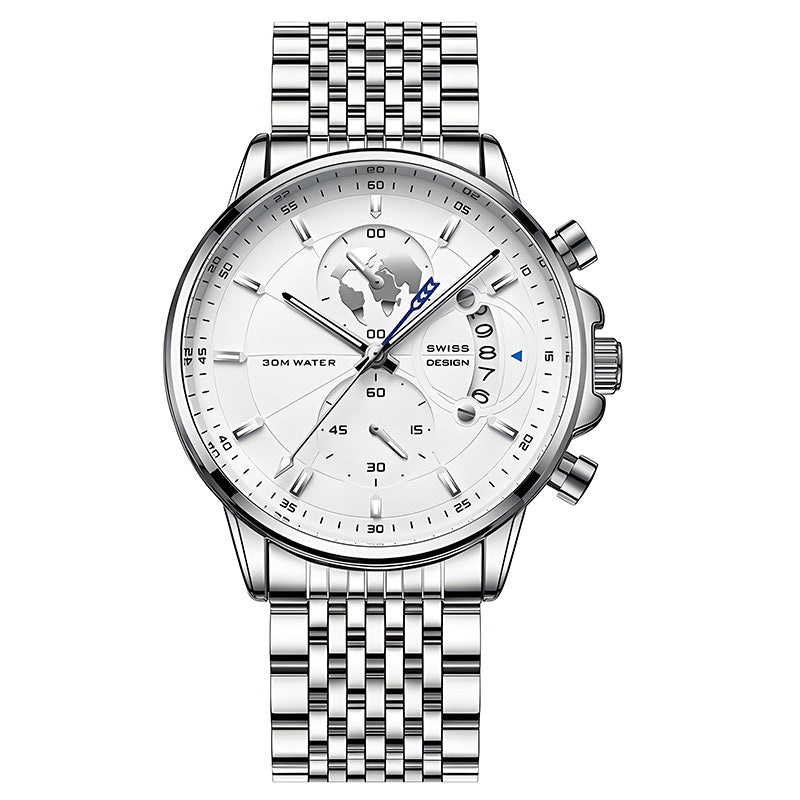 Reloj de Cuarzo Luminoso e Impermeable para Hombre