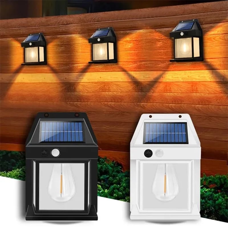 🎁Compre 2 y llévese 1 gratis⏳Lámpara de pared solar con sensor de movimiento y tungsteno