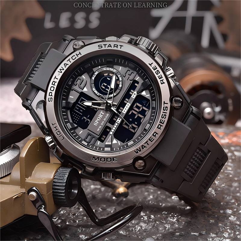 Reloj Deportivo para Hombre Resistente al Agua con Pantalla Luminosa