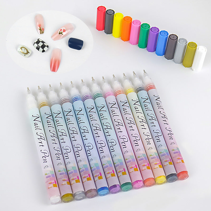 Set Profesional de 12 Lápices de Arte de Uñas