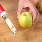 Descorazonador y pelador de fruta de acero inoxidable 2 en 1