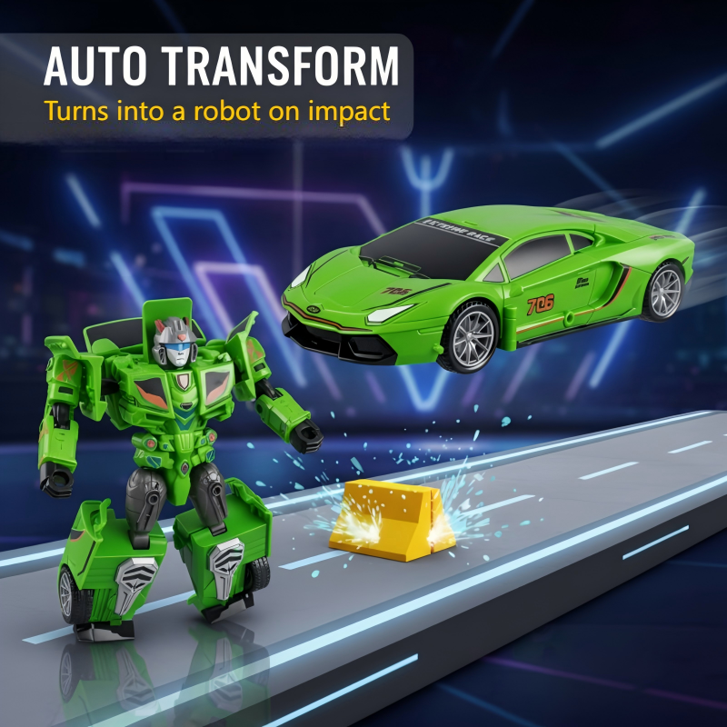 🔥🚗 ¡50% DCTO HOY! Carro de Juguete que se Transforma en Robot al Chocar – Súper Divertido y Favorito de los Niños 🤖✨