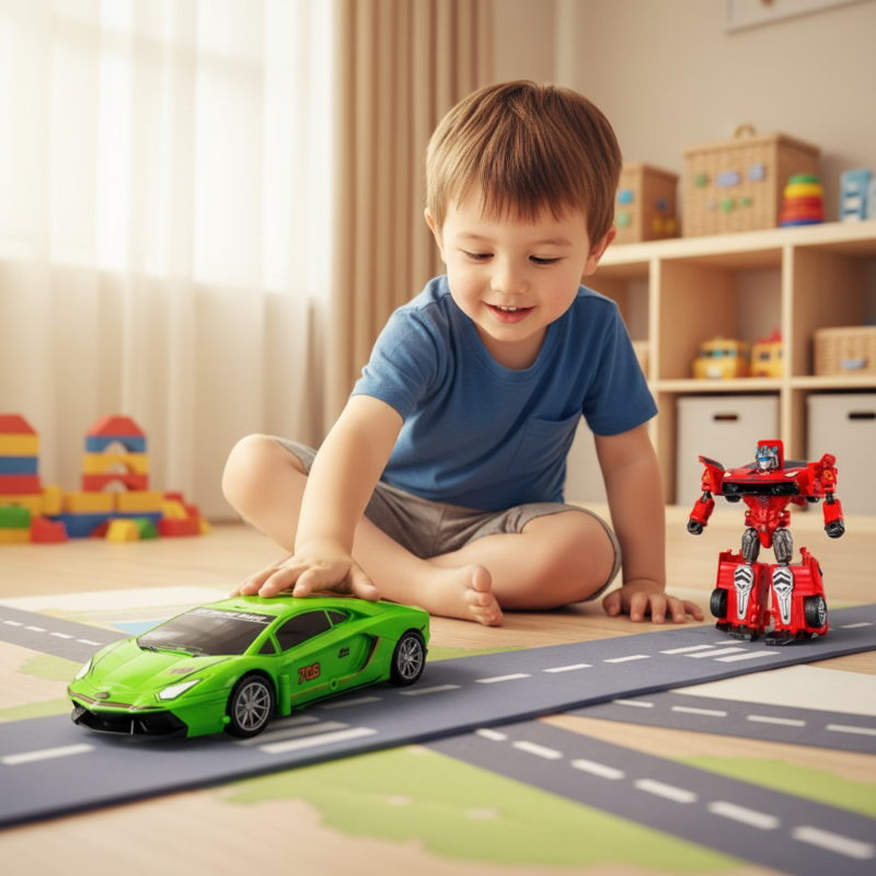 🔥🚗 ¡50% DCTO HOY! Carro de Juguete que se Transforma en Robot al Chocar – Súper Divertido y Favorito de los Niños 🤖✨