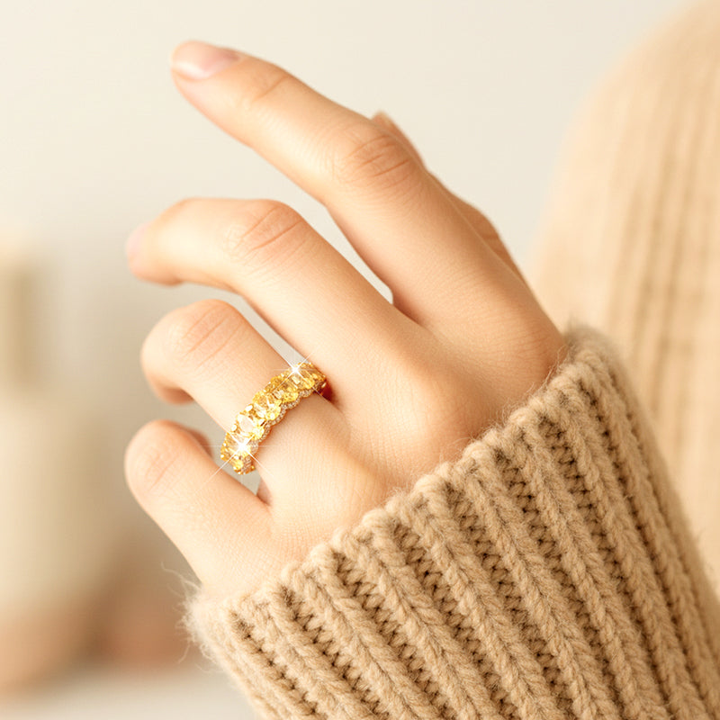 Anillo Churumbela de Zirconia Cúbica Brillante de Moda