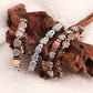 Pulsera Magnética de Cobre para Mujer con Corazones Brillantes