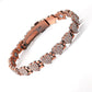 Pulsera Magnética de Cobre para Mujer con Corazones Brillantes