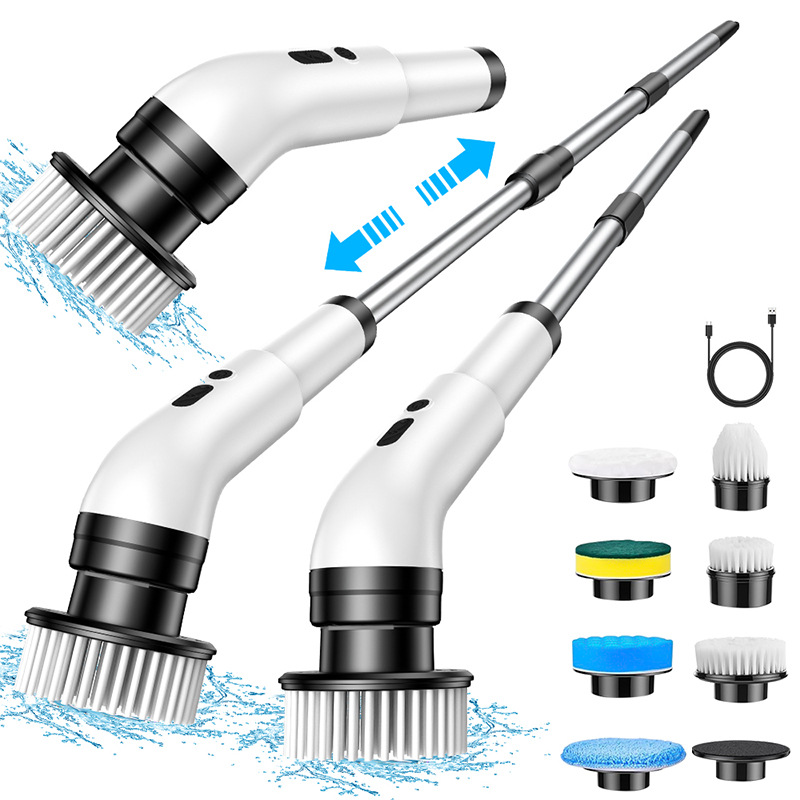 🧹🫧Juego de 12 piezas de cepillos eléctricos extensibles multifuncionales para la limpieza