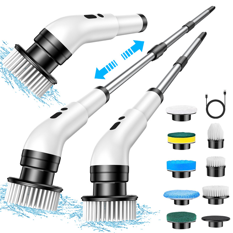 🧹🫧Juego de 12 piezas de cepillos eléctricos extensibles multifuncionales para la limpieza