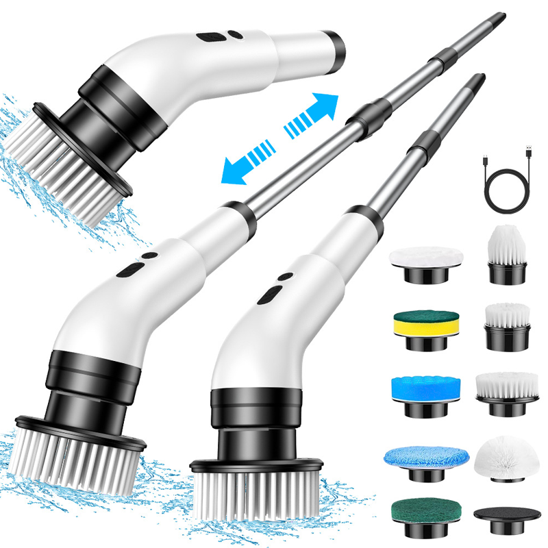 🧹🫧Juego de 12 piezas de cepillos eléctricos extensibles multifuncionales para la limpieza