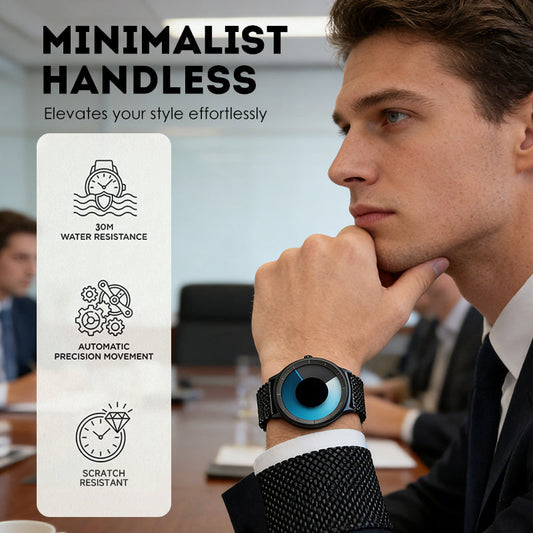 Reloj Futurista Minimalista para Hombre con Disco Giratorio