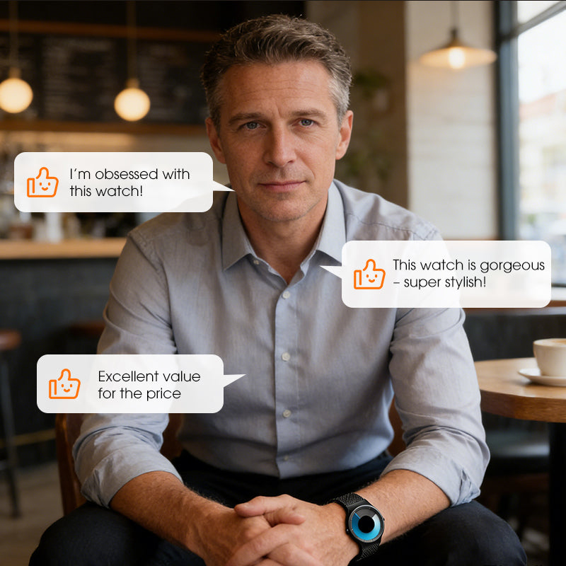 Reloj Futurista Minimalista para Hombre con Disco Giratorio