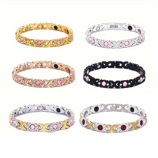 Pulsera Ajustable Elegante para Mujer con Pedrería