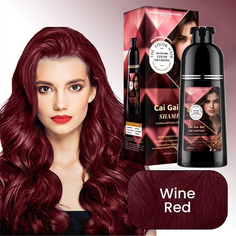🔥✨ Champú Herbal para Teñir el Cabello al Instante – Color Natural para Hombres y Mujeres 💇‍♀️💇‍♂️