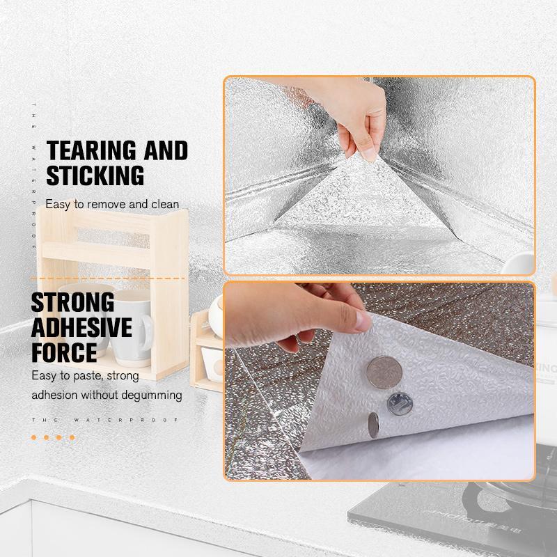 📢Papel tapiz adhesivo para cocina – Protector de salpicaduras impermeable autoadhesivo para cocina