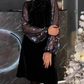 Vestido femenino de pajarita con pajarita de lentejuelas